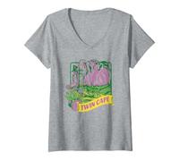 Mujer One Piece Twin Cape Lighthouse Poster Camiseta Cuello V