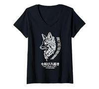 Mujer Only Fox God Knows. Nana korobi ya Oki. Fall Seven Times Camiseta Cuello V