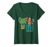 Mujer Only You Waving Smokey Bear Vintage Camiseta Cuello V