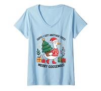 Mujer Oops I Got Another Tree Merry Goosemas Camiseta Cuello V