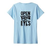 Mujer Open Your Eyes, Abre Tus Ojos, Ojos Camiseta Hombre Mujer Camiseta Cuello V