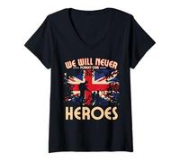 Mujer Operación Overlord 1944 Día D, Desembarcos de Normandía, Recuerda Camiseta Cuello V