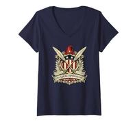 Mujer Oposición Leal Desde 1776 Escudo Liberty Cap Shield Camiseta Cuello V