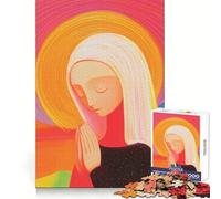 Mujer orando en la luz, Rompecabezas de 1000 Piezas para Adultos, Pensamiento estratégico, Tiempo Libre placentero, diseño Limpio, Regalo de Invierno (50x75cm)