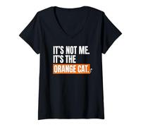 Mujer Orange Cat Mom, no Soy yo, es el Gato Naranja Camiseta Cuello V
