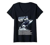 Mujer Orca Ballena Biología Marina Vida Silvestre Océano Depredador Camiseta Cuello V