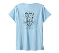 Mujer Orden del Rey Non No omine Deo Gloria Camiseta Cuello V