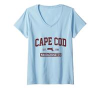 Mujer Orgullo de Recuerdos de Cape Cod Massachusetts Camiseta Cuello V