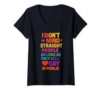 Mujer Orgullo Gay Queer Humor LGBT Sassy Loud Camiseta Cuello V