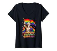 Mujer Orgullo Humor Soy Simplemente La Hija De Mi Padre Gracioso Camiseta Cuello V
