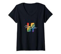 Mujer Orgullo LGBT Gay y Lesbiana Camiseta Cuello V