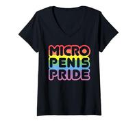 Mujer Orgullo Micro Pene/Haz Tus Pulgadas Grandes Otra Vez, Gay LGBTQ Camiseta Cuello V