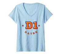 Mujer Orgullo naranja del odio D1 Camiseta Cuello V