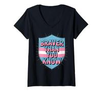 Mujer Orgullo Transgénero Trans Camiseta Cuello V