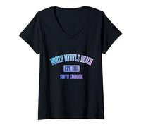 Mujer Orgullo Vintage de North Myrtle Beach, Carolina del Sur Camiseta Cuello V