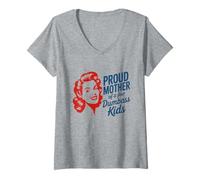Mujer Orgullosa Madre De Unos Pocos Dumbass Niños Divertido Retro Camiseta Cuello V