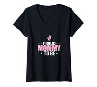 Mujer Orgullosa Mamá para Ser Camiseta Cuello V