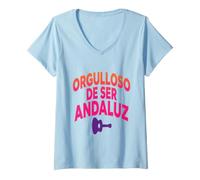 Mujer Orgulloso De Ser Andaluz Camiseta Cultural Española Camiseta Cuello V