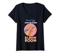Mujer Orgulloso zurdo Dame un Poco de Codo Cuarto Divertido zurdo Camiseta Cuello V
