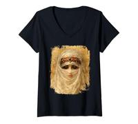 Mujer Orientalist Portrait Veiled Woman 19th Century Art Painting Camiseta Cuello V