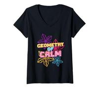 Mujer Origami Geometry of Calm Camiseta Cuello V