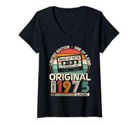 Mujer Original 1975 50 años regalo cumpleaños para hombres mujeres Camiseta Cuello V