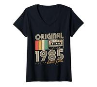 Mujer Original 1985 Vintage 40 Cumpleaños Regalo Mujeres Hombres Camiseta Cuello V