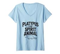 Mujer Ornitorrinco es mi espíritu Animal Diversión para los Amantes de los Animales Camiseta Cuello V