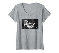 Mujer Orquesta de Luz Eléctrica ELO Mik Kaminski Time Tour 1981 Camiseta Cuello V
