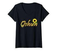 Mujer Oshun Orishas Goddess Oxum Ifa Yoruba Religion Gift Camiseta Cuello V