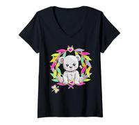 Mujer Oso de peluche para niños Camiseta Cuello V