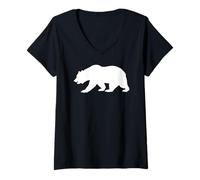 Mujer Oso Polar Grande Impresionante Oso Camiseta Cuello V
