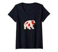 Mujer Oso Polar Zombi Animal - Muertos vivientes susto Boo Spook Camiseta Cuello V