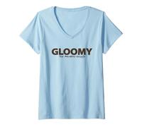 Mujer Oso sombrío El Travieso Grizzly Brown Logo Anime Camiseta Cuello V
