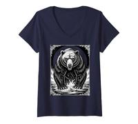 Mujer Oso Torngarsuk, espíritu del Norte Profundo Camiseta Cuello V