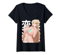 Mujer Otaku Summer Kawaii Beautiful Lewd Waifu Manga JA251007V02 Camiseta Cuello V