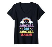 Mujer Otro día, Otra Fecha límite Camiseta Cuello V