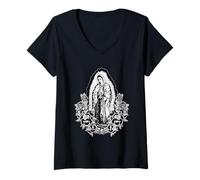Mujer Our Lady Virgen De Guadalupe Saint Virgin Mary Camiseta Cuello V