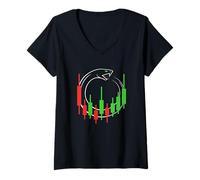 Mujer Ouroboros Snake Comer Cola Trading para el comerciante Camiseta Cuello V