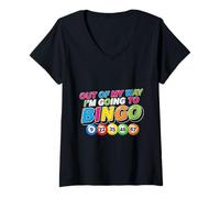 Mujer out of My Way I'm Going Funny Bingo Player Mamá Abuela Mujeres Camiseta Cuello V