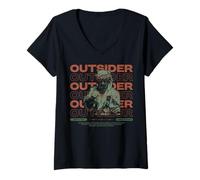 Mujer Outsider - Declaración Urban Streetwear Camiseta Cuello V