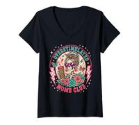 Mujer Overstimulated Moms Club Funny Mother's Day Skeleton Mom Camiseta Cuello V