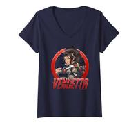 Mujer Overwatch 2 Vendetta La Lupa The Wolf of Retribution Camiseta Cuello V