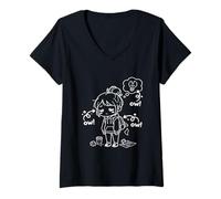 Mujer OW OW OW Funny Stickman Humorístico Conciencia del Dolor crónico Camiseta Cuello V