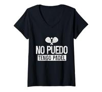 Mujer Padel Español No Puedo Tengo Padel Camiseta Cuello V