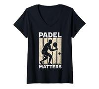 Mujer Padel Matters, Divertida Pala Deportiva Amante Deportivo Diseño Camiseta Cuello V
