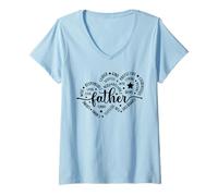 Mujer Padre Daddy Da Da Daddys Dads Bruhs Padres Hombres Corazón Amor Camiseta Cuello V