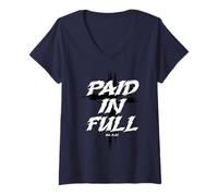 Mujer Pagado en encrucijada Completa Camiseta Cuello V