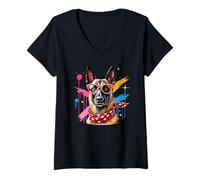 Mujer Paint Art Belgian Malinois Belgian Shepherd Mally Camiseta Cuello V
