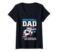 Mujer Paintball Dad Like a Normal Dad Just Much Cooler Definition Camiseta Cuello V